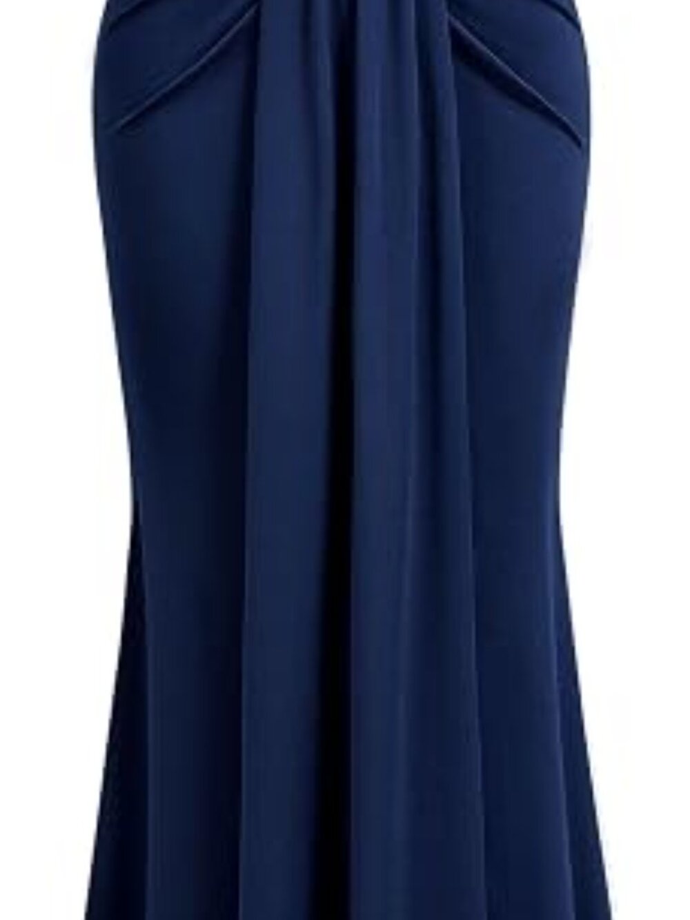 Women's Deep V-Neckl Lace Sequin Pleated Evening Formal Dress NAVY BLUE - Picture 6 of 6